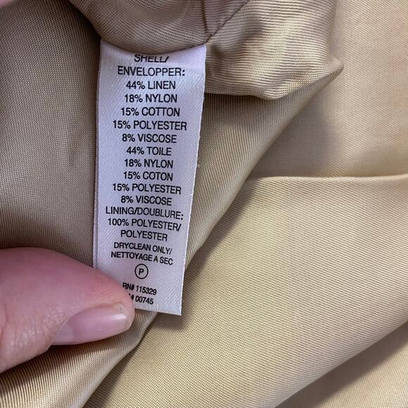 Badgley Mischka Gold Linen Sparkle Boucle Skirt Sz 8 - Picture 5 of 5